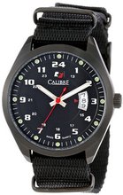 Calibre SC-4T1-13-007.7T "Trooper" Black Ion-Plated Stainless Steel and Canvas