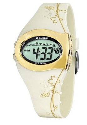 Calypso K5523/1 Yellow Strap Gold Design Digital