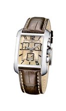 Candino Quartz with Beige Dial Chronograph Display and Brown Leather Strap C4334/B