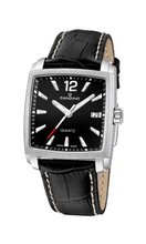 Candino Quartz with Black Dial Analogue Display and Black Leather Strap C4372/2