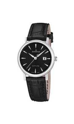 Candino Quartz with Black Dial Analogue Display and Black Leather Strap C4488/3