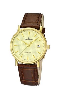 Candino Quartz with Gold Dial Analogue Display and Brown Leather Strap C4489/3