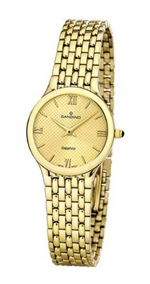 Candino Quartz with Gold Dial Analogue Display and Gold Stainless Steel Bracelet C4365/3