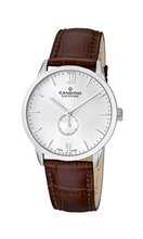 Candino Quartz with Silver Dial Analogue Display and Brown Leather Strap C4470/2