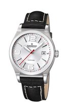 Candino Quartz with White Dial Analogue Display and Black Leather Strap C4439/4