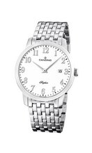 Candino Quartz with White Dial Analogue Display and Silver Stainless Steel Bracelet C4416/2