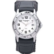 Cannibal Quartz with White Dial Analogue Display and Black Nylon Strap CG163-01