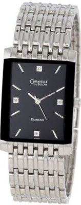 Caravelle by Bulova 43D007 Diamond Accented Black Dial