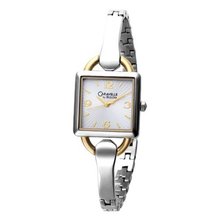 Caravelle by Bulova 45L110 White Dial Bangle Bracelet