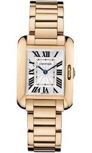 Cartier Tank Anglaise Silver Dial 18kt Rose Gold Ladies W5310013