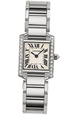 Cartier Tank Francaise 18kt White Gold Diamond Ladies WE1002S3