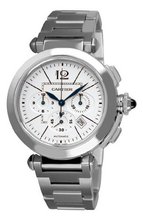Cartier W31085M7 Pasha Silvered Opaline with Guilloche Inner Square Dial