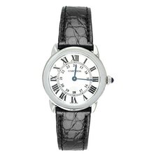Cartier W6700155 Ronde Solo Black Leather