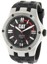 CAT WATCHES A114121128 Navigo Date Black and Red Analog Dial Red Rubber Strap