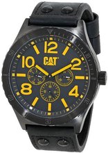 CAT WATCHES NI16934137 Camden Black and Yellow Analog Dial Black Leather Strap