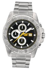 CAT WATCHES PN14911122 DPS Multi-Function Black and Yellow Analog Dial Stainless Steel Bracelet