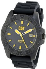 CAT WATCHES PN16121124 DPS Date Black and Yellow Analog Dial Black Rubber Strap