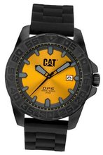 CAT WATCHES PN16121421 DPS Multi-Function Analog Yellow Dial Black Rubber Strap