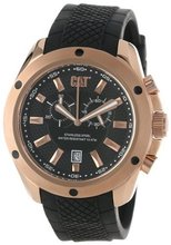 CAT WATCHES YQ19321129 Stream Chrono Black and Rose Gold Analog Dial with Black Rubber Strap