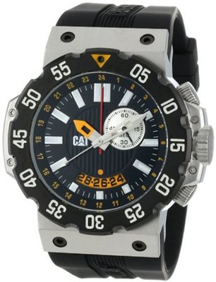 CAT D314521124 Deep Ocean Chrono Black Analog Dial and Stainless Steel Case with Black Rubber Strap