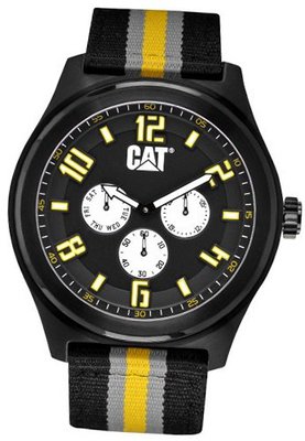 CAT Track , Black / Red Dial and Black / Red Nylon Strap
