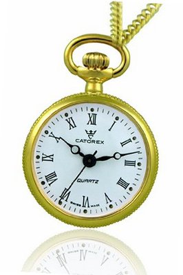 Catorex 675.6.12420.110 Les petites rayonnantes White Dial Second Hand Gold Plated Pendant