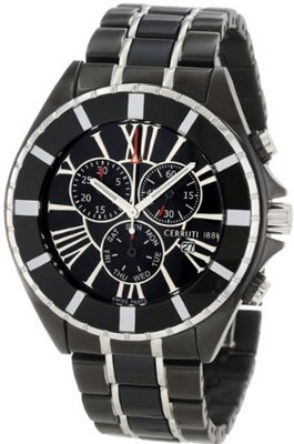 Cerruti 1881 CRA034F221G Chronograph Black Dial Two Tone Stainless Steel