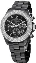 Chanel J12 Black Ceramic Automatic Chronograph Diamond H1009