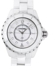 Chanel J12 Mother of Pearl Diamond Dial White Ceramic Unisex H3214