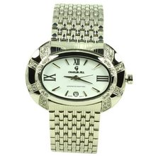 Charlie Jill in Silver Dial Enchanted with Rhinestone and Stainless Steel Bracelet