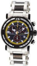 Chase-Durer 224.2BY-BRA Trackmaster Pro Chronograph 2nd Edition Stainless Steel and Black Ion-Plated