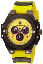 Chase-Durer 779.4BYB Conquest Sport Chronograph Stainless Steel and Yellow Rubber
