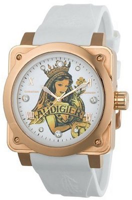 Christian Audigier Unisex FOR-201 Fortress Queen of Clubs Ion-Plating Rose Gold