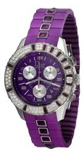 Christian Dior Unisex CD11431JR001 Christal Chronograph Diamond Purple Dial
