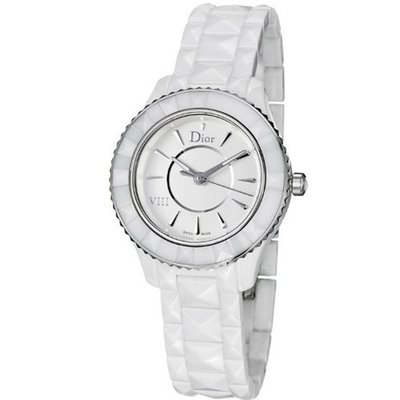 Christian Dior VIII White Ceramic and Stainless Steel Ladies CD1231E2C001