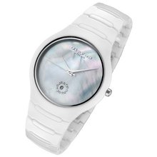 Cirros Milan Luxury Unisex & White Ceramic with Crystals and a Mother of Pearl Dial 2376GW