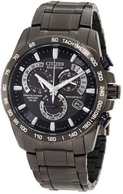 Citizen AT4007-54E "Perpetual Chrono A-T" Black Stainless Steel