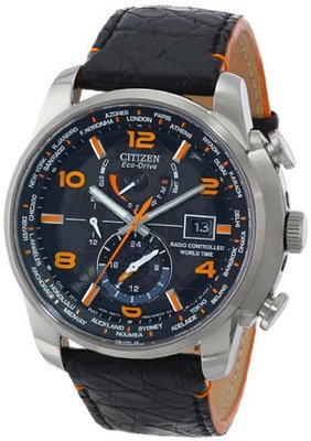 Citizen AT9010-28F World Time A-T Limited Edition Eco-Drive Black Leather Strap