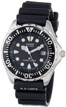 Citizen BN0000-04H Eco-Drive Professional Diver Black Rubber Strap