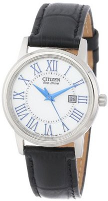 Citizen EW1568-04A Eco-Drive Black Leather Strap Casual