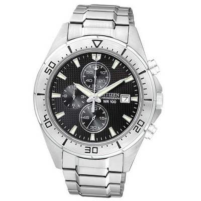 Citizen Quartz Sports Chronograph Black Dial - AN3460-56E