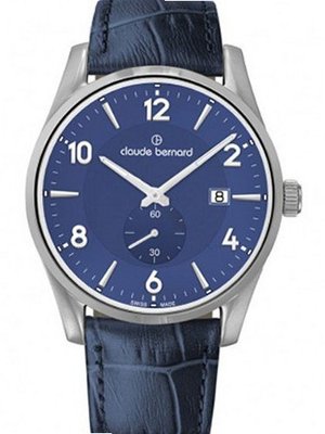 Claude Bernard Blue Dial Quartz Dress with Small Seconds Sub-Dial 65001-3-BUIN