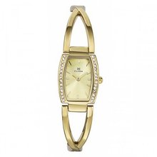 Clyda CLG0082HTIW Analog Quartz with Yellow Steel Bracelet and Golden Back