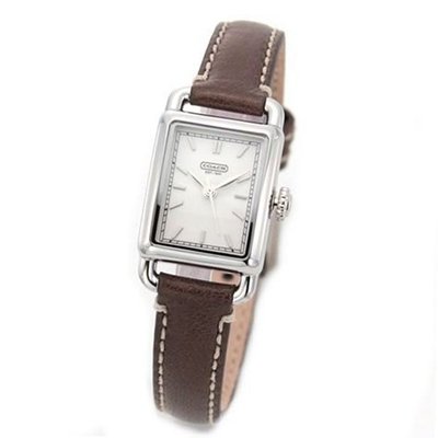 Coach Hamptons Elongated Brown Leather Strap 14501259