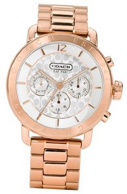 COACH Rose Gold 'Legacy Sport' Multifunction Bracelet , 42mm