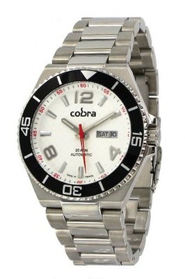 Cobra - CO510SS1M - Gents - Self-Winding Automatic - White Dial - Golden Stainless Steel Strap