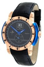 Corvette #CR-277CRGB Stingray Collection Rose Gold Trim Swiss Twin Date Leather Strap