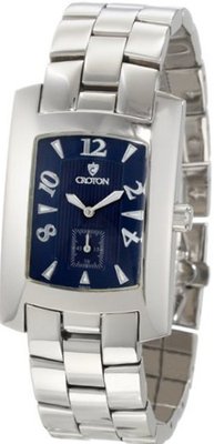 Croton CN307186SSBL Blue Textured Dial Stainless Steel