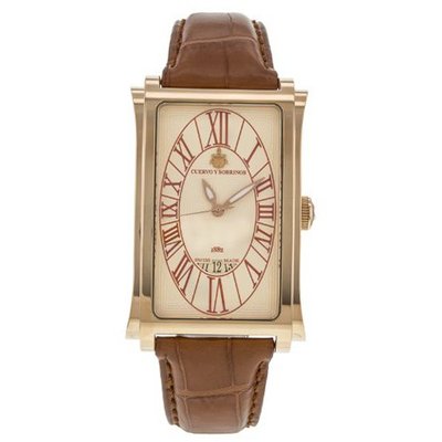 Cuervo Y Sobrinos Habana Prominente A 1012 18K Rose Gold Bezel Automatic