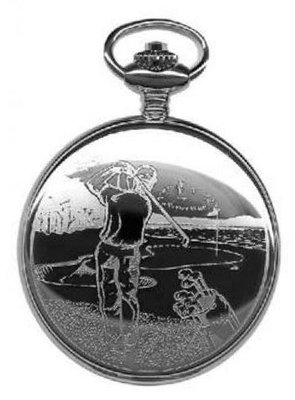 Dakota: Stainless Steel Etched Golfer Pocket